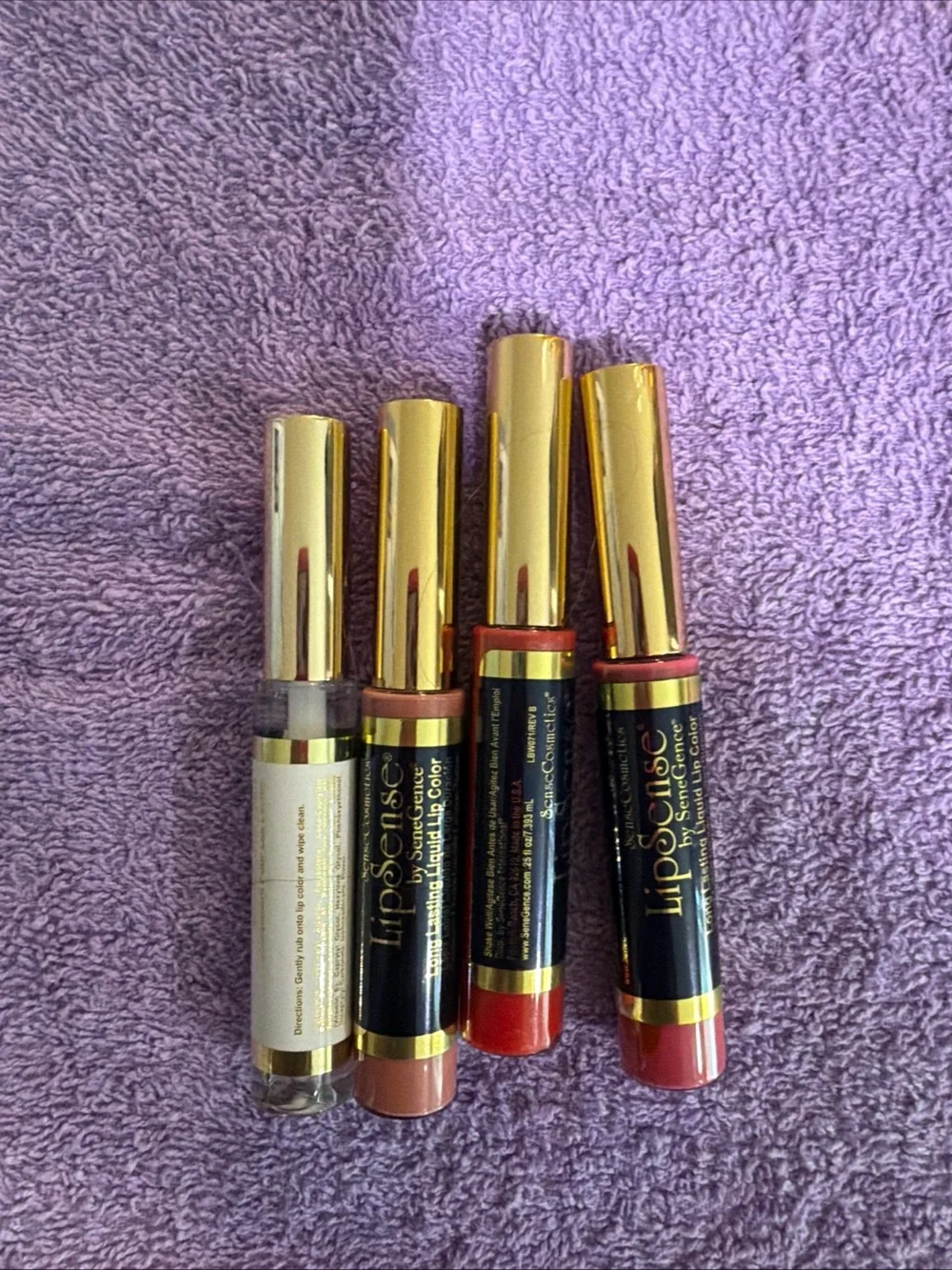 LipSense Lip Color Quartet with Remover - Pink, Mauve, Nude, Red